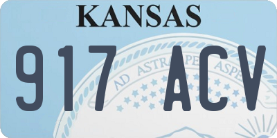 KS license plate 917ACV