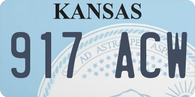 KS license plate 917ACW