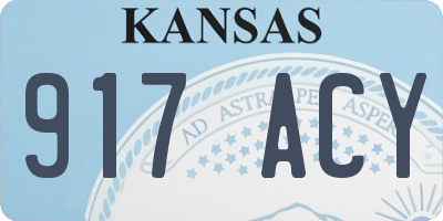 KS license plate 917ACY