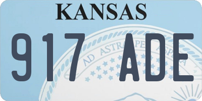 KS license plate 917ADE