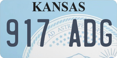 KS license plate 917ADG