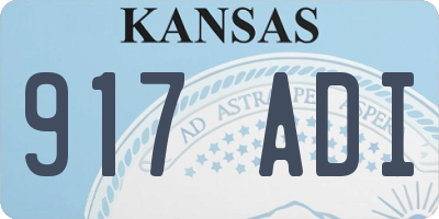 KS license plate 917ADI
