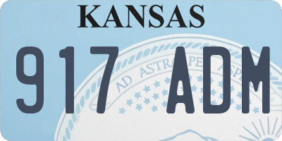KS license plate 917ADM