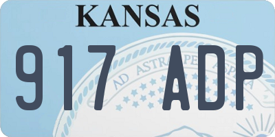 KS license plate 917ADP