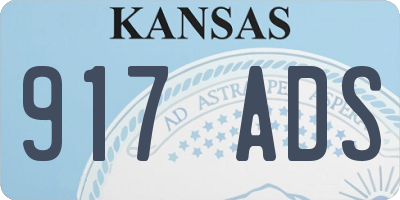 KS license plate 917ADS
