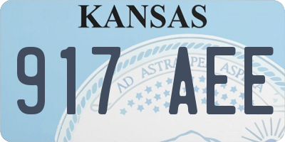 KS license plate 917AEE