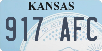 KS license plate 917AFC