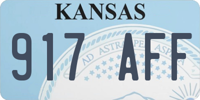 KS license plate 917AFF