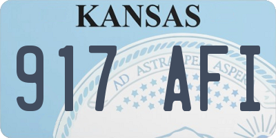 KS license plate 917AFI
