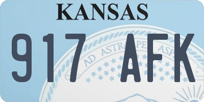 KS license plate 917AFK