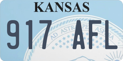 KS license plate 917AFL