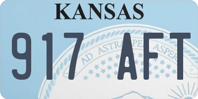 KS license plate 917AFT