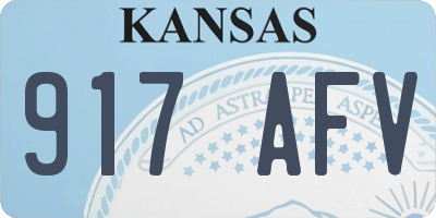 KS license plate 917AFV