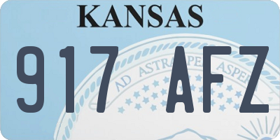 KS license plate 917AFZ