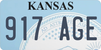 KS license plate 917AGE