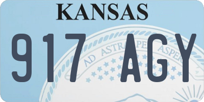 KS license plate 917AGY