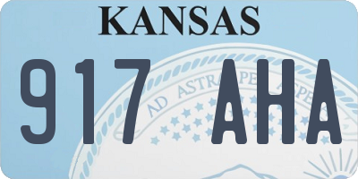 KS license plate 917AHA