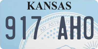 KS license plate 917AHO