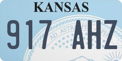 KS license plate 917AHZ