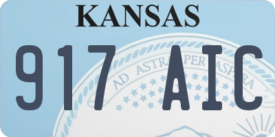 KS license plate 917AIC