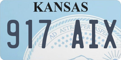 KS license plate 917AIX