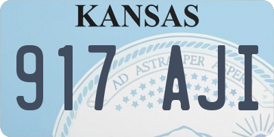 KS license plate 917AJI