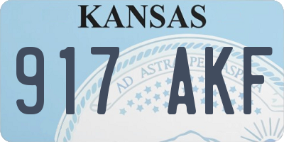 KS license plate 917AKF