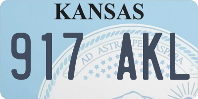KS license plate 917AKL
