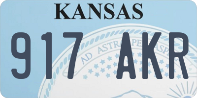 KS license plate 917AKR