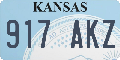 KS license plate 917AKZ