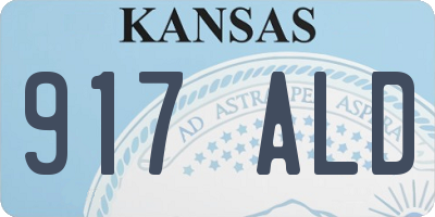KS license plate 917ALD