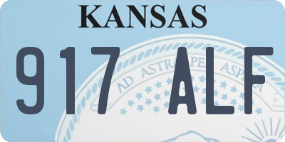 KS license plate 917ALF