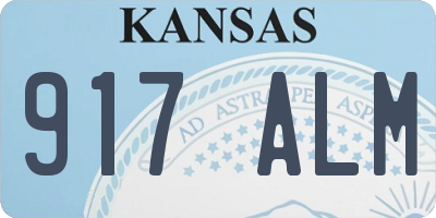 KS license plate 917ALM