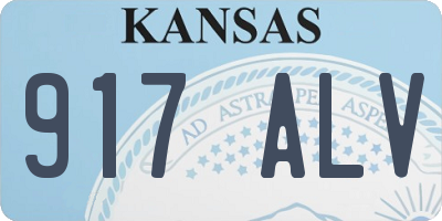 KS license plate 917ALV