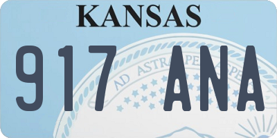 KS license plate 917ANA