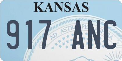 KS license plate 917ANC