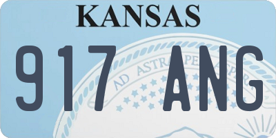 KS license plate 917ANG