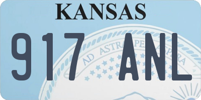 KS license plate 917ANL