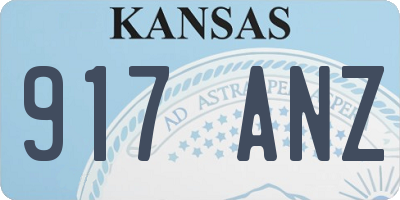 KS license plate 917ANZ