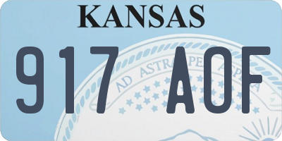KS license plate 917AOF