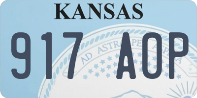 KS license plate 917AOP