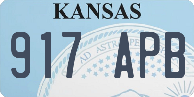 KS license plate 917APB