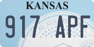 KS license plate 917APF