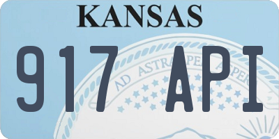 KS license plate 917API