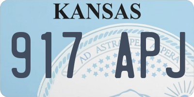 KS license plate 917APJ
