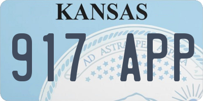 KS license plate 917APP