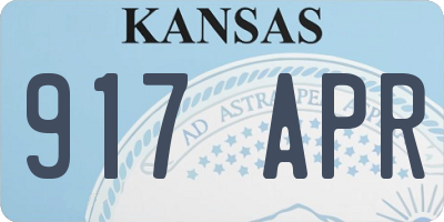 KS license plate 917APR