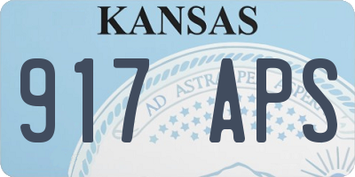 KS license plate 917APS