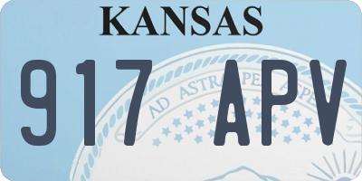 KS license plate 917APV