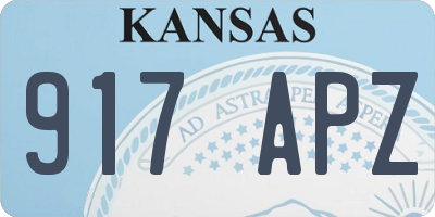 KS license plate 917APZ